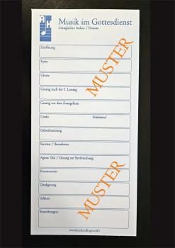 Preview: Kirchenmusikalischer Notizblock