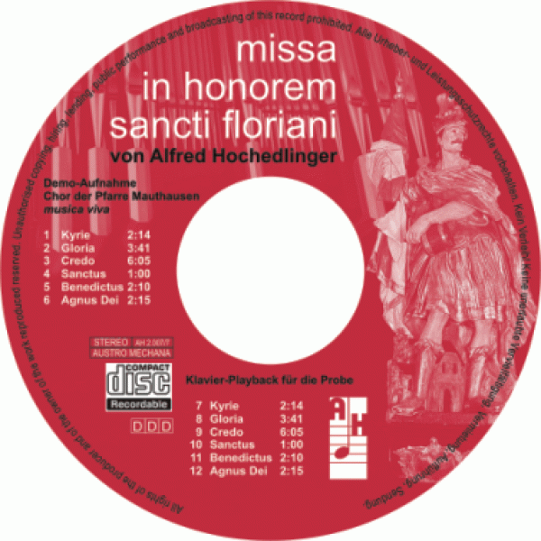 Missa in honorem Sancti Floriani - Compact Disk